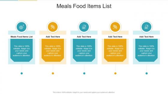 Meals Food Items List In Powerpoint And Google Slides Cpb