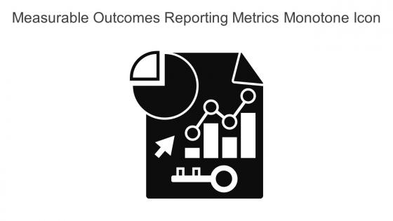 Measurable Outcomes Reporting Metrics Monotone Icon In Powerpoint Pptx Png And Editable Eps Format