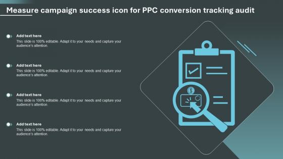 Measure Campaign Success Icon For PPC Conversion Tracking Audit