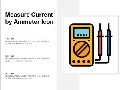 Measure current by ammeter icon