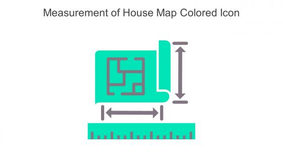 Measurement Of House Map Colored Icon In Powerpoint Pptx Png And Editable Eps Format