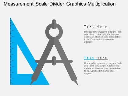 Measurement scale divider graphics multiplication flat powerpoint design