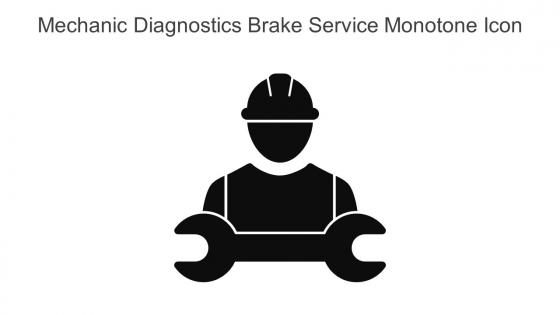 Mechanic Diagnostics Brake Service Monotone Icon In Powerpoint Pptx Png And Editable Eps Format