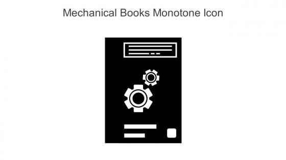 Mechanical Books Monotone Icon In Powerpoint Pptx Png And Editable Eps Format