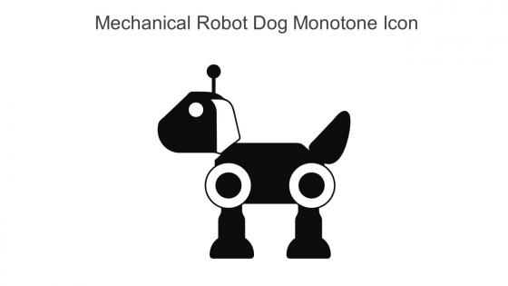 Mechanical Robot Dog Monotone Icon In Powerpoint Pptx Png And Editable Eps Format
