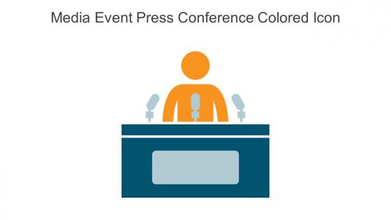 Media Event Press Conference Colored Icon In Powerpoint Pptx Png And Editable Eps Format