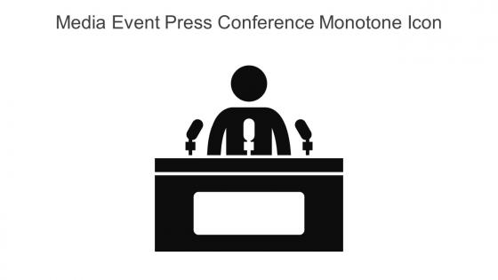 Media Event Press Conference Monotone Icon In Powerpoint Pptx Png And Editable Eps Format