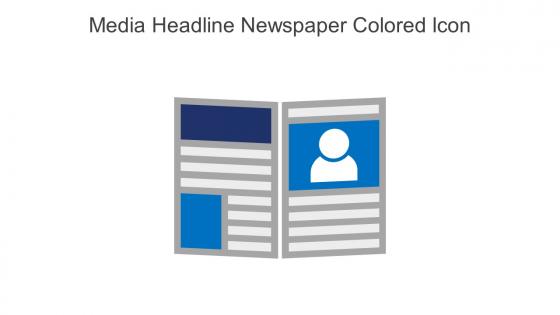 Media Headline Newspaper Colored Icon In Powerpoint Pptx Png And Editable Eps Format