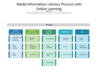 Media information literacy process with online learning