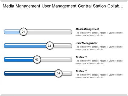 Media management user management central station collaborative support