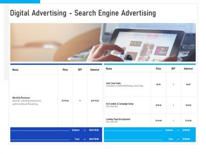Media mix advertising proposal template digital advertising search engine advertising ppt design