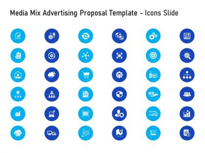 Media mix advertising proposal template icons slide ppt powerpoint presentation portfolio graphics