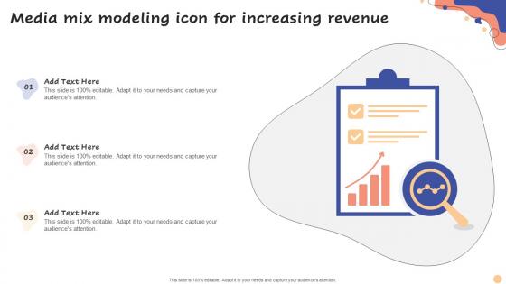 Media Mix Modeling Icon For Increasing Revenue