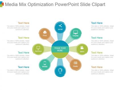 Media mix optimization powerpoint slide clipart