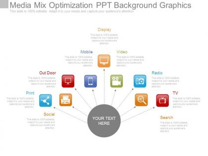 Media mix optimization ppt background graphics