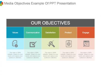 Media objectives example of ppt presentation