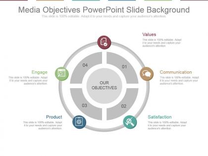 Media objectives powerpoint slide background