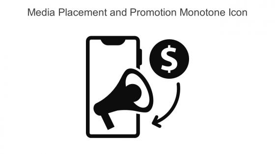 Media Placement And Promotion Monotone Icon In Powerpoint Pptx Png And Editable Eps Format