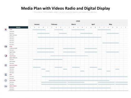 Media plan with videos radio and digital display