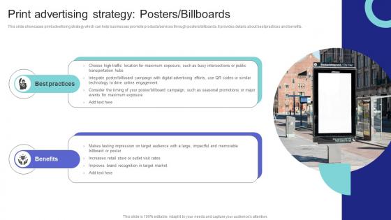 Media Planning Strategy Print Advertising Strategy Posters Billboards Strategy SS V