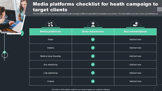 Media Platforms Checklist For Heath Campaign To Target Clients