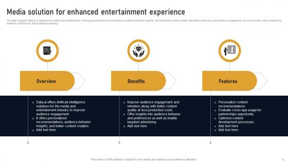 Media Solution For Enhanced Entertainment Developing Marketplace Strategy AI SS V