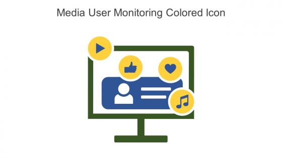 Media User Monitoring Colored Icon in powerpoint pptx png and editable eps format