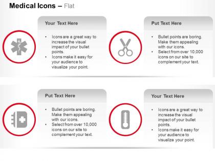 Medical caducecus equipments thermometer ppt icons graphics