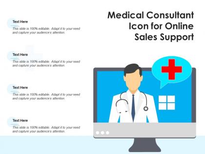 Medical consultant icon for online sales support