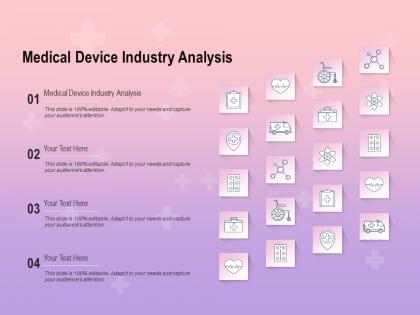 Medical device industry analysis ppt powerpoint presentation icon deck