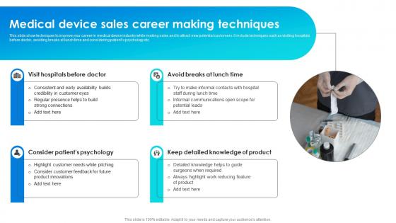 Medical Device Sales Career Making Techniques