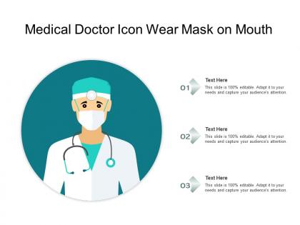 Medical doctor icon wear mask on mouth