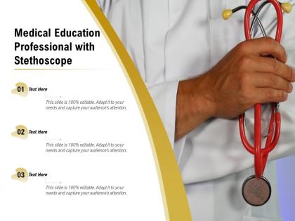 Medical education professional with stethoscope