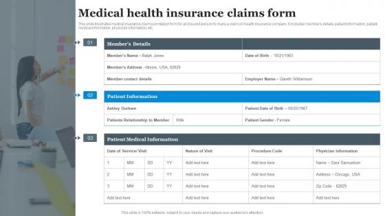 Medical Health Insurance Claims Form