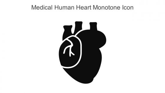 Medical Human Heart Monotone Icon In Powerpoint Pptx Png And Editable Eps Format