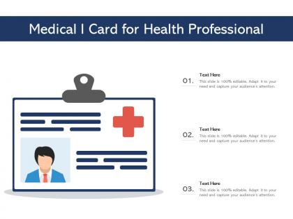 Medical i card for health professional