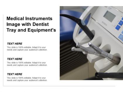 Medical instruments image with dentist tray and equipments