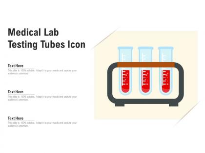 Medical lab testing tubes icon