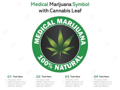 Medical marijuana symbol with cannabis leaf