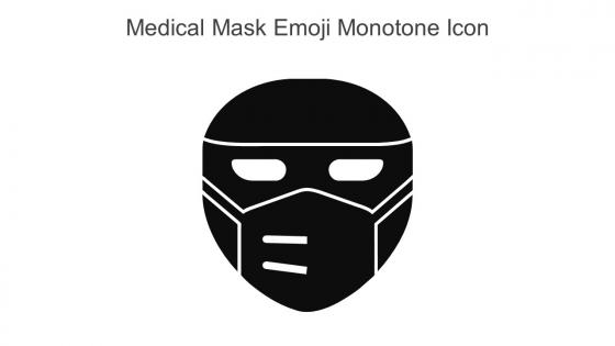 Medical Mask Emoji Monotone Icon In Powerpoint Pptx Png And Editable Eps Format