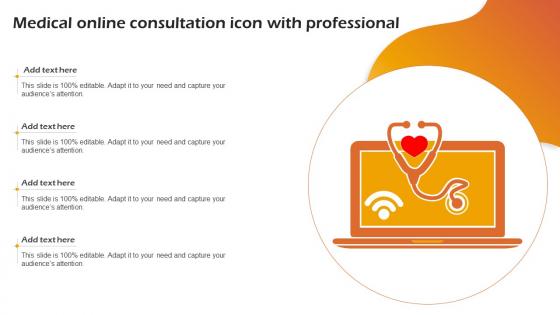 Medical Online Consultation Icon With Professional