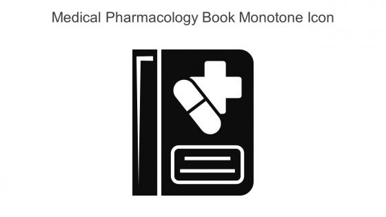 Medical Pharmacology Book Monotone Icon In Powerpoint Pptx Png And Editable Eps Format