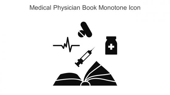 Medical Physician Book Monotone Icon In Powerpoint Pptx Png And Editable Eps Format