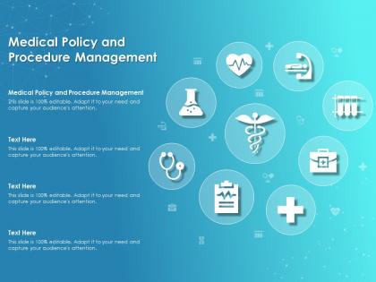 Medical policy and procedure management ppt powerpoint presentation pictures examples