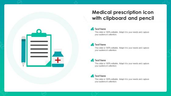 Medical Prescription Icon With Clipboard And Pencil