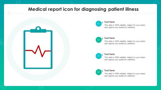 Medical Report Icon For Diagnosing Patient Illness