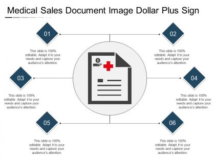 Medical sales document image dollar plus sign