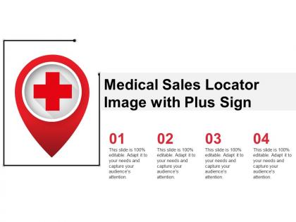 Medical sales locator image with plus sign