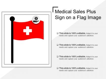 Medical sales plus sign on a flag image