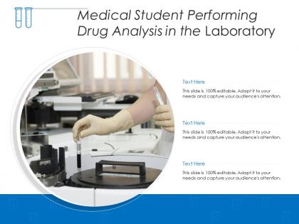 Medical student performing drug analysis in the laboratory